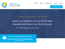 Tablet Screenshot of equitylawsolicitors.com